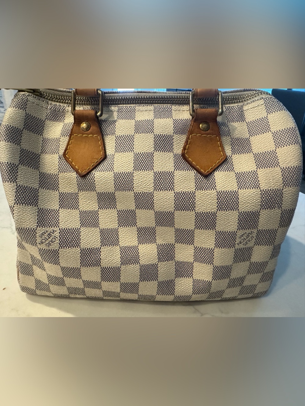Authentic Louis Vuitton Azur Speedy 25 - Picture 5 of 16